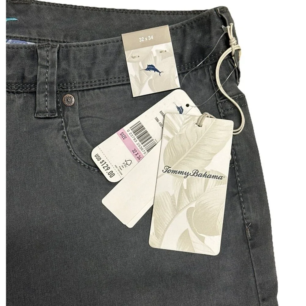 Tommy Bahama Men's 32W x 34L Fog Grey Boracay Five-Pocket Stretch Chino Pant - Picture 7 of 12